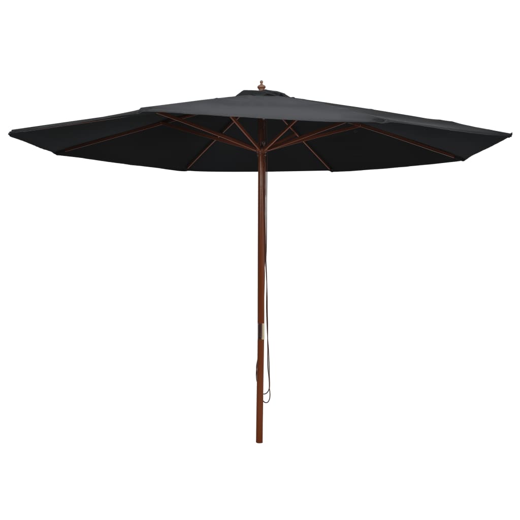 foto del prodotto ombrellone da esterno con palo in legno 350 cm nero 02 0008253