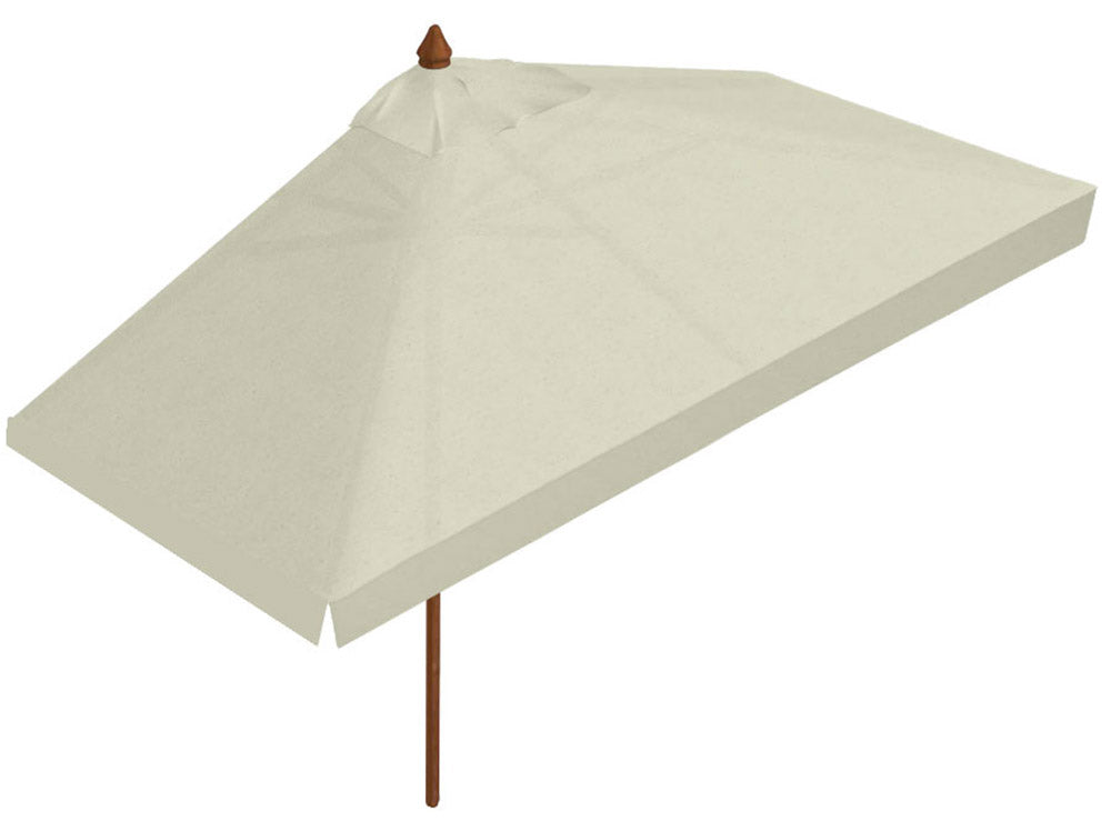 foto del prodotto ombrellone da giardino 1,5x3 m palo 57 mm mezzaluna in legno telo in acrilico ecr 