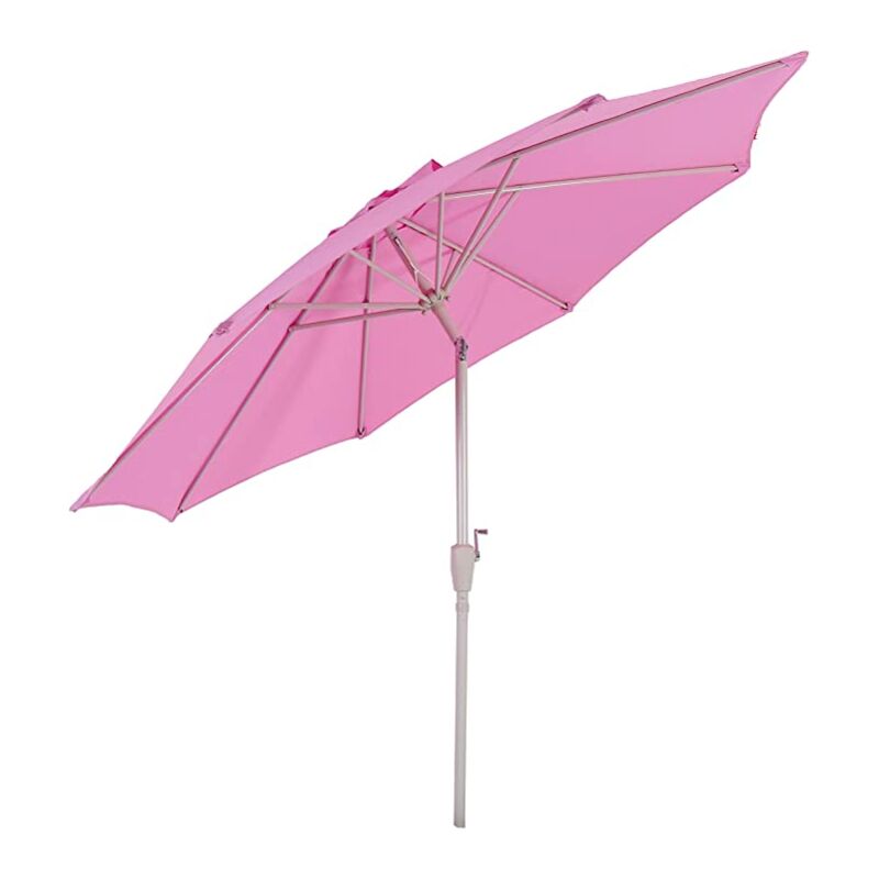 foto del prodotto ombrellone da giardino 2,7m inclinabile poliestere alluminio 5kg lilla 040003877
