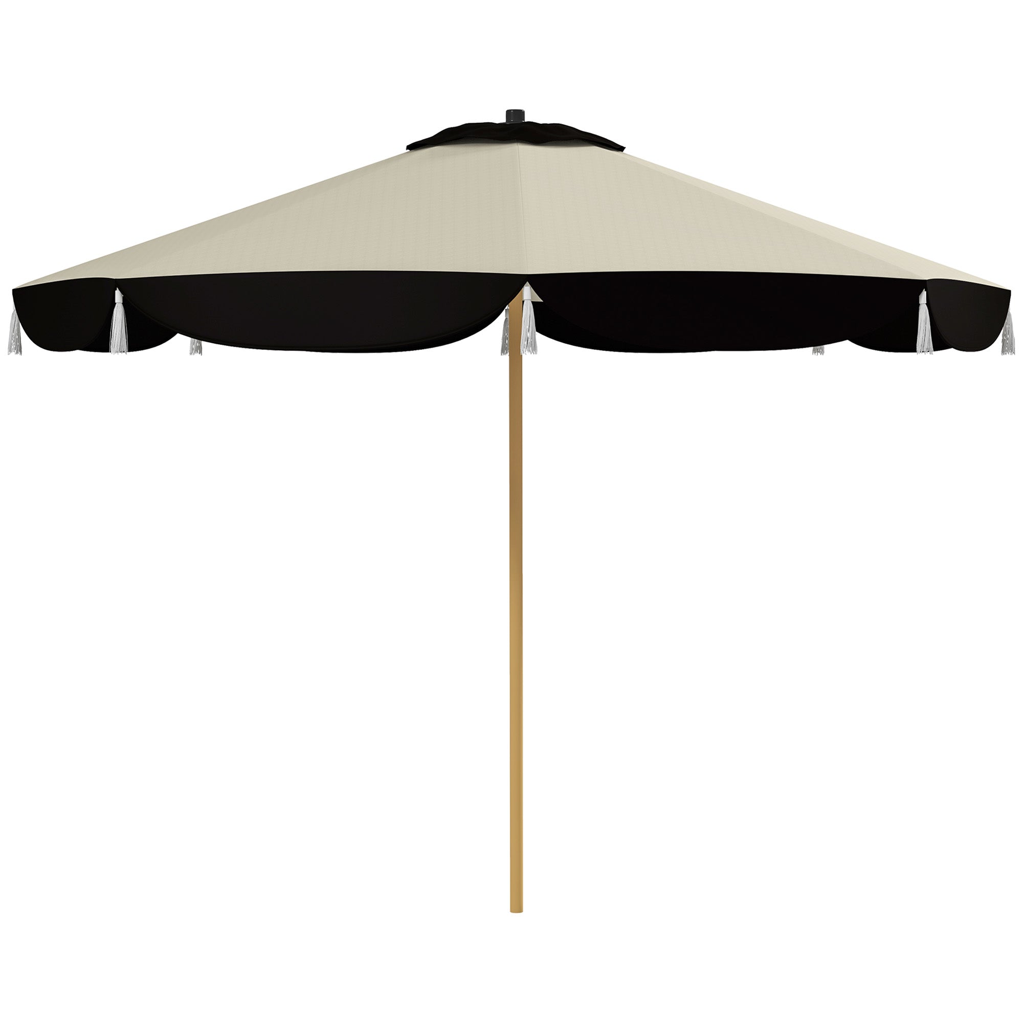 foto del prodotto ombrellone da giardino 266x234 cm con copertura uv50 e struttura a 8 stecche beige