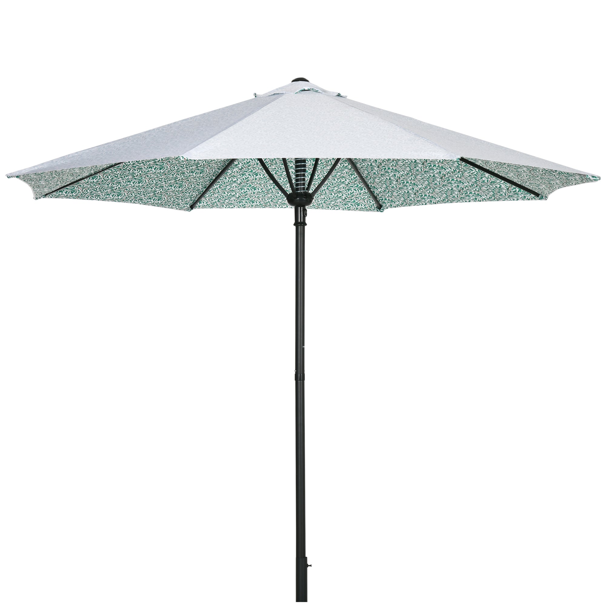 foto del prodotto ombrellone da giardino 292x250 cm in metallo e poliestere bianco verde