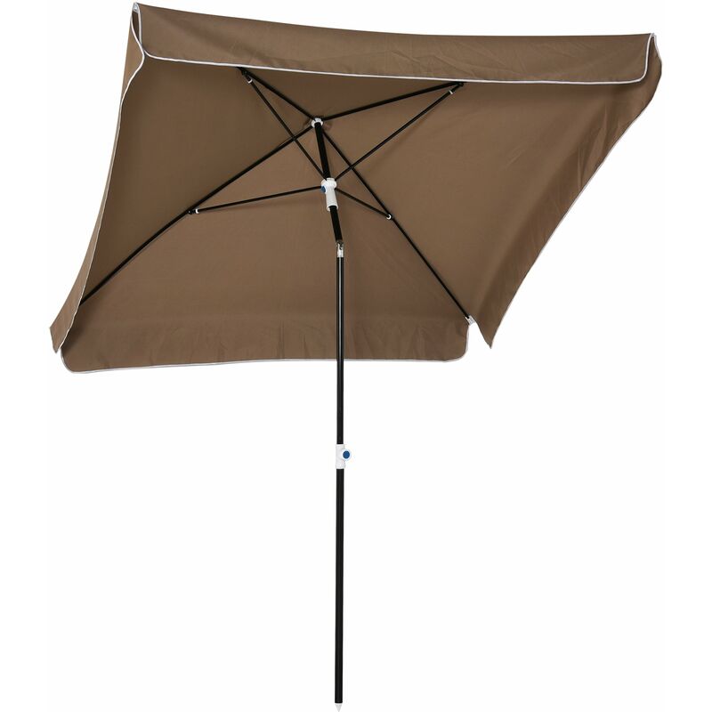 foto del prodotto ombrellone da giardino 2x2 m palo 28 mm in matallo e poliestere marrone