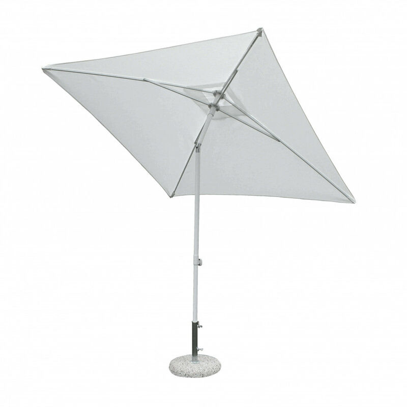 foto del prodotto ombrellone da giardino 2x2 m palo 38 mm nice in alluminio bianco