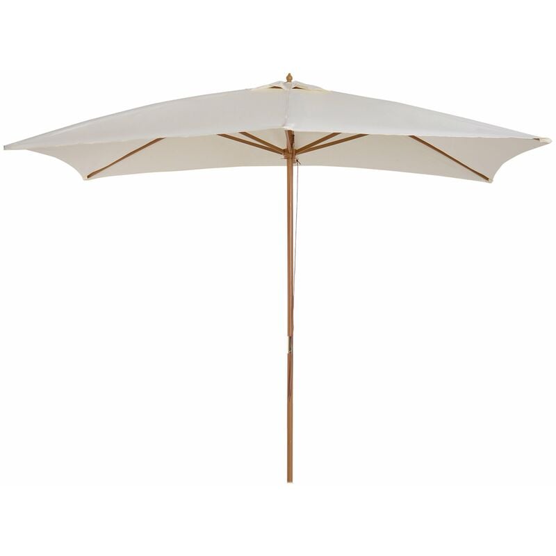 foto del prodotto ombrellone da giardino 2x3 m palo 38 mm in legno crema