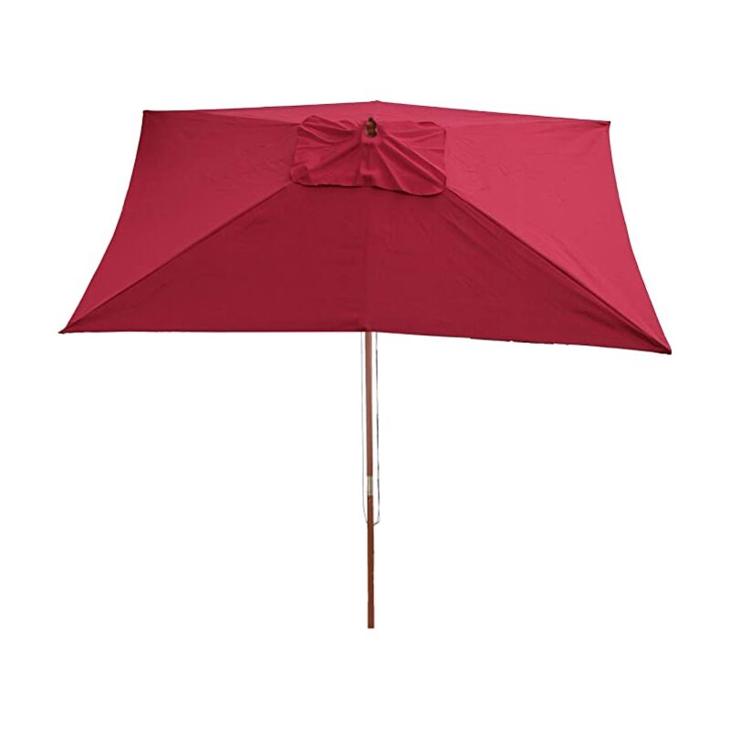 foto del prodotto ombrellone da giardino 2x3m poliestere legno 6kg bordeaux 040003820