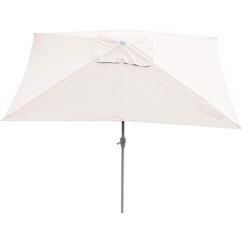 foto del prodotto ombrellone da giardino 2x3m rettangolare inclinabile poliestere alluminio 4,5kg crema 040003892