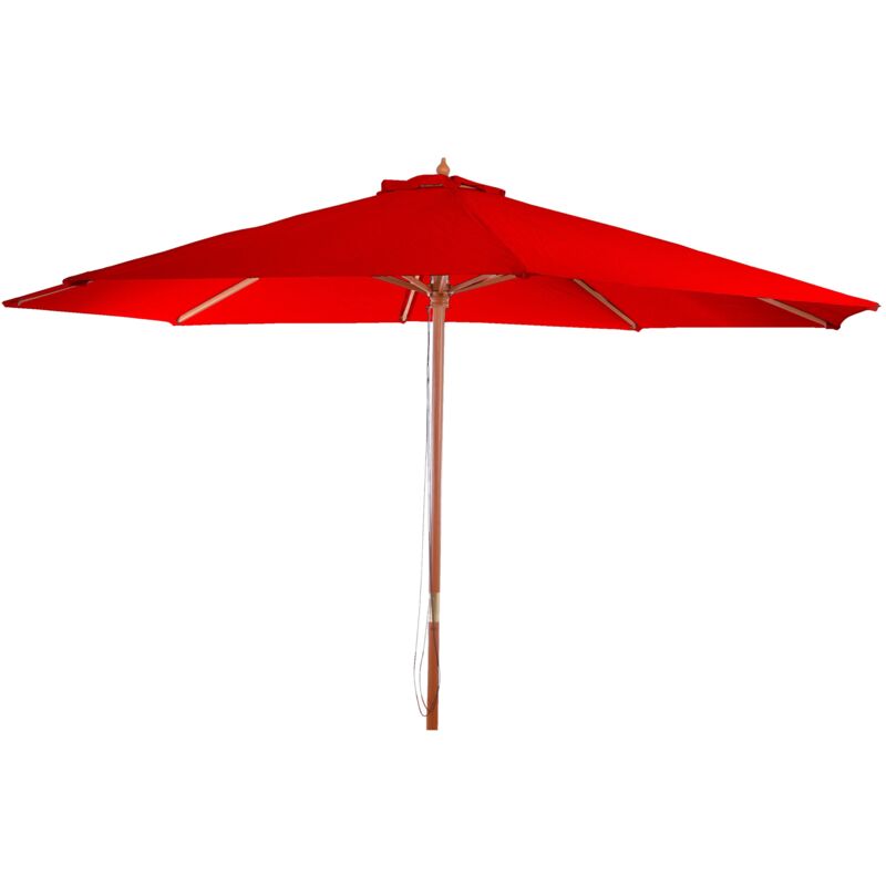 foto del prodotto ombrellone da giardino 3,5 m ottagonale poliestere legno 7 kg bordeaux 040003822