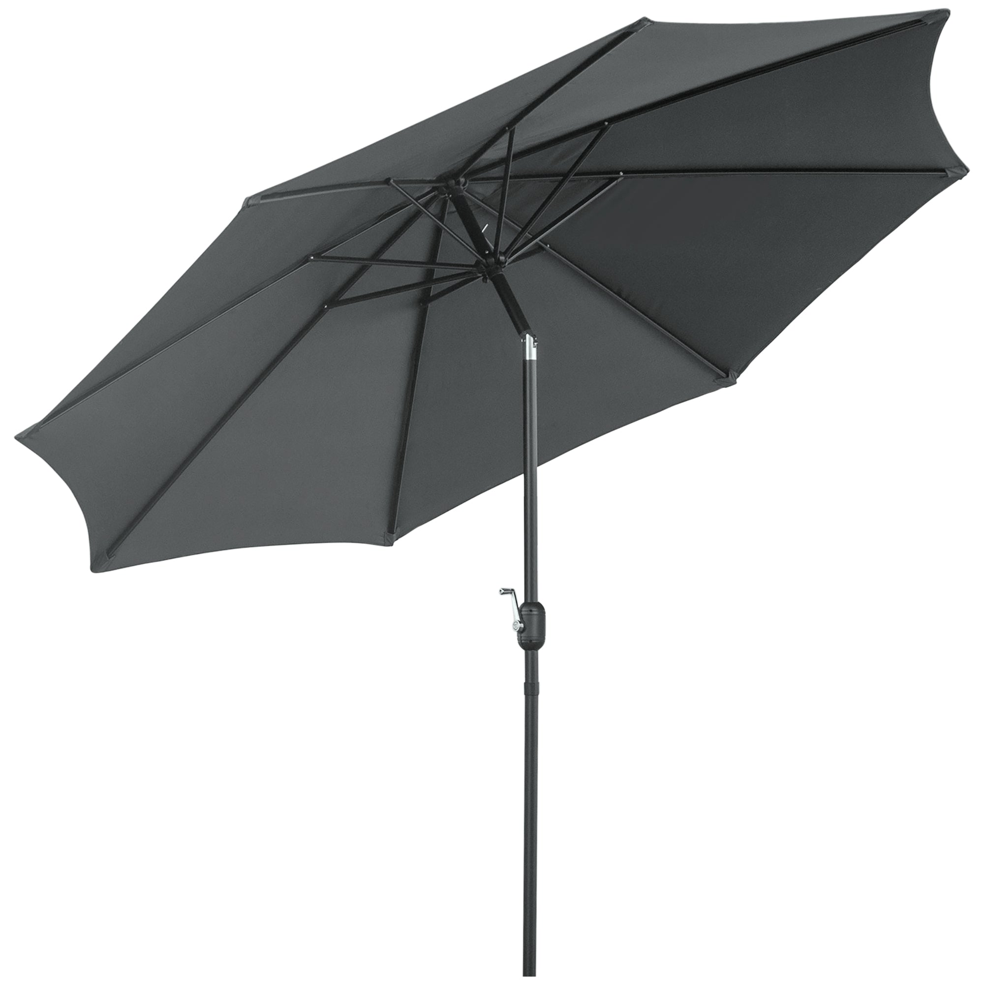 foto del prodotto ombrellone da giardino 300 cm in metallo e poliestere grigio scuro