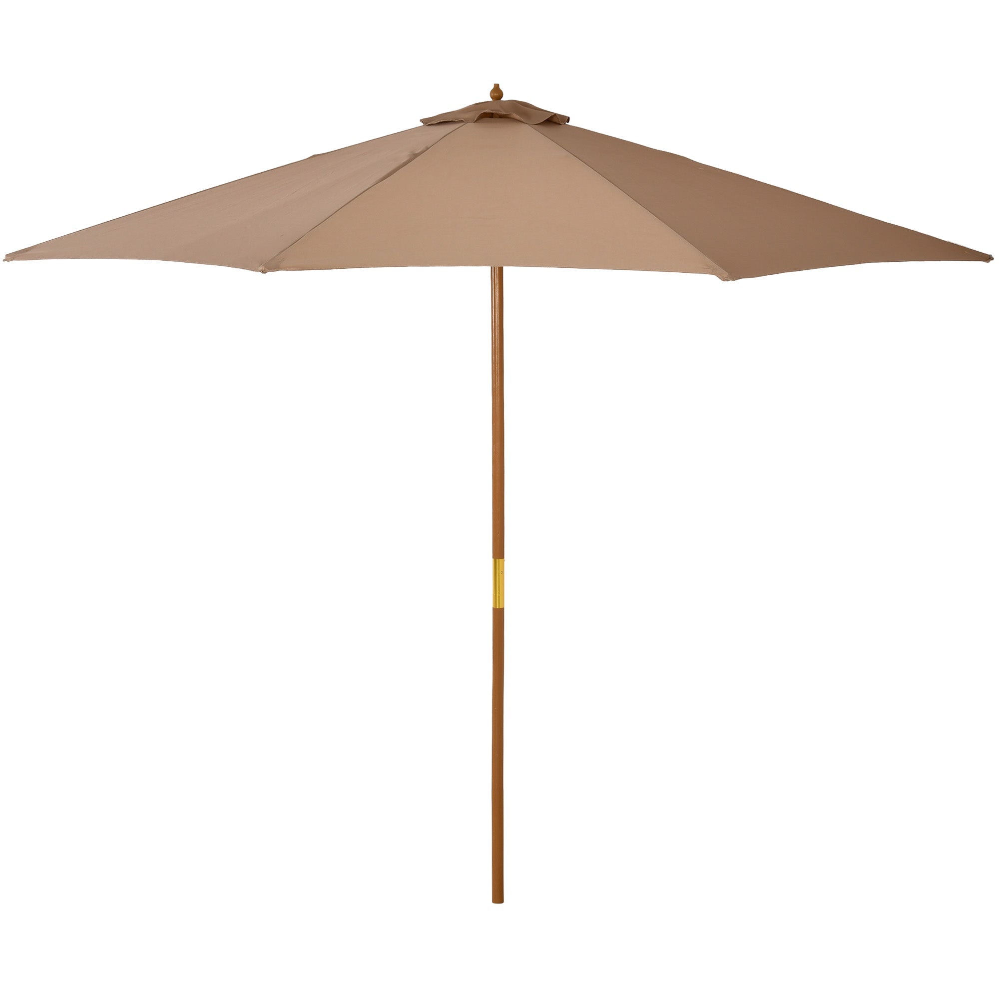 foto del prodotto ombrellone da giardino 300x250h cm palo in legno e 8 stecche cachi
