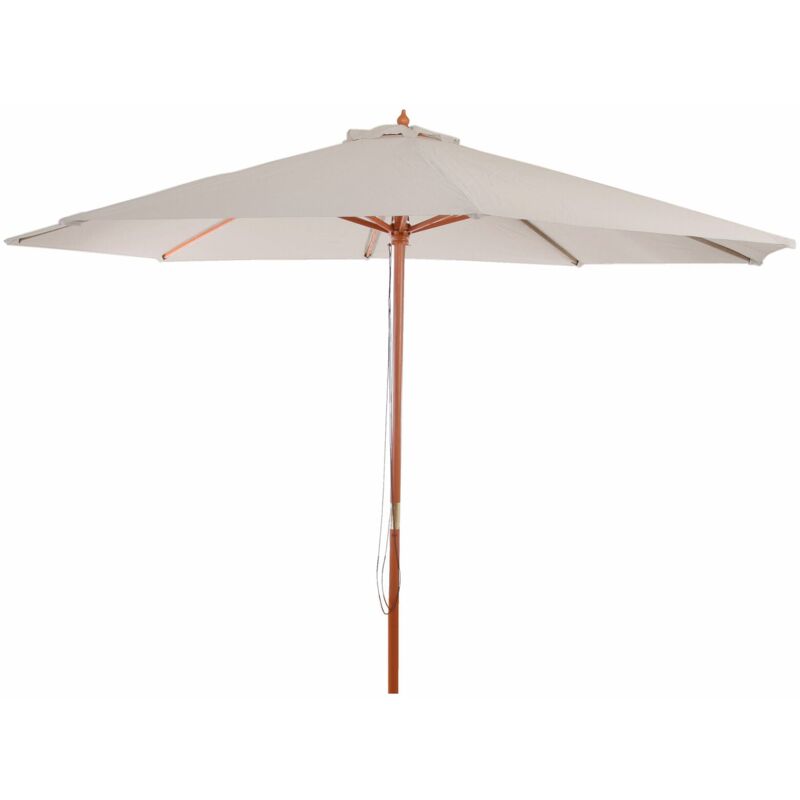 foto del prodotto ombrellone da giardino 3m poliestere legno crema 040003823