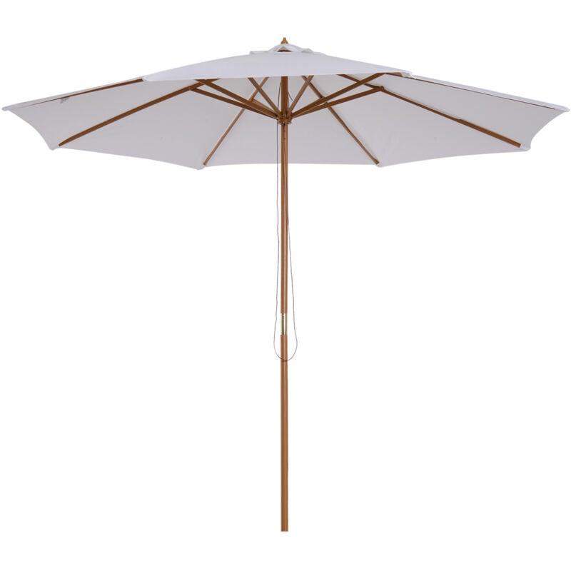 foto del prodotto ombrellone da giardino 3x2.5 m in poliestere color bianco outsunny