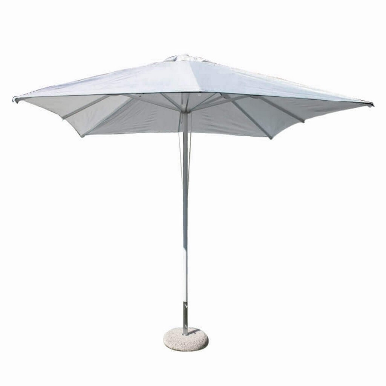 foto del prodotto ombrellone da giardino 3x3 con telo in poliestere bianco palo bianco antivento mod. brian