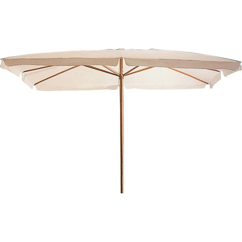 foto del prodotto ombrellone da giardino 3x3 m palo 48 mm in legno bauer bianco