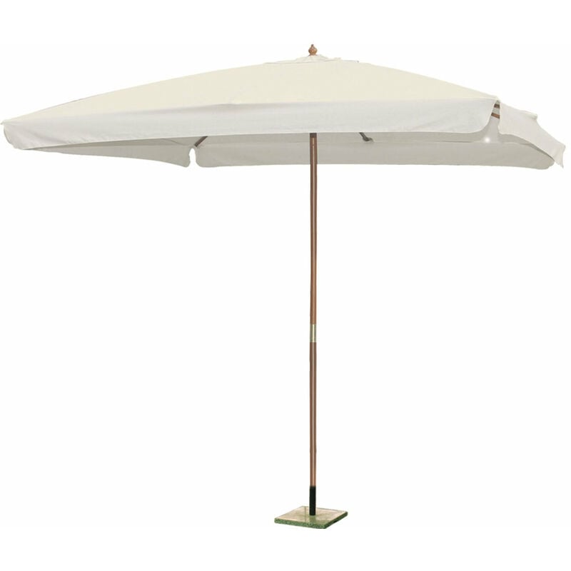 foto del prodotto ombrellone da giardino 3x3 mt con palo in legno e telo con bordino 50 mm garden deluxe collection