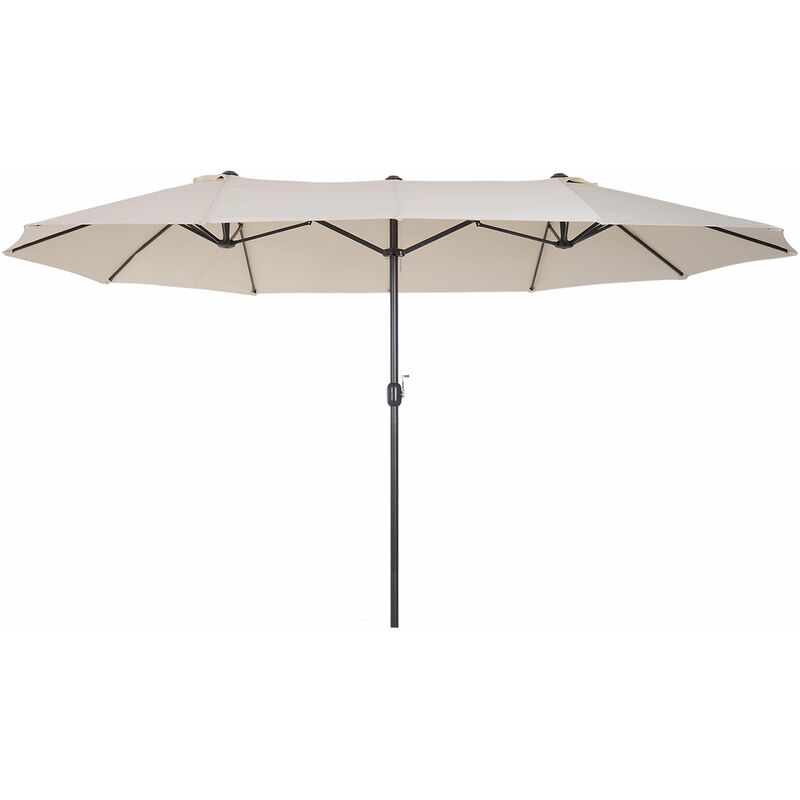 foto del prodotto ombrellone da giardino 4,6x2,7 m palo 48 mm doppio tetto beige