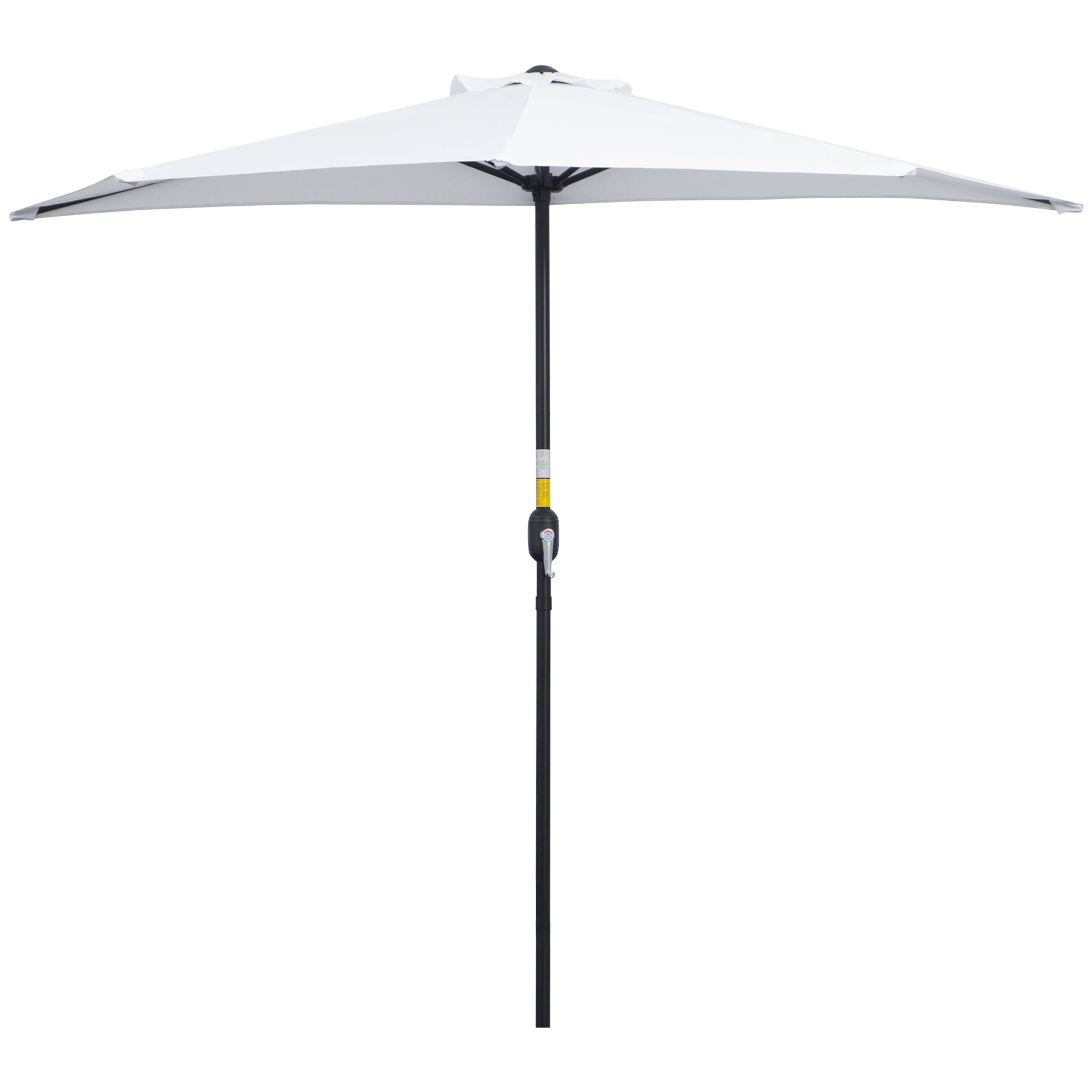 foto del prodotto ombrellone da giardino a mezzaluna 260x135x230h cm bianco