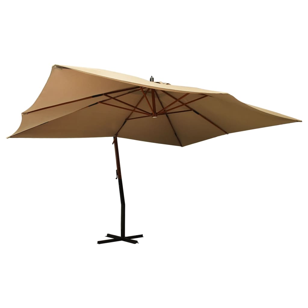 foto del prodotto ombrellone da giardino a sbalzo con palo in legno 400 x 300 cm tortora 02 0008626