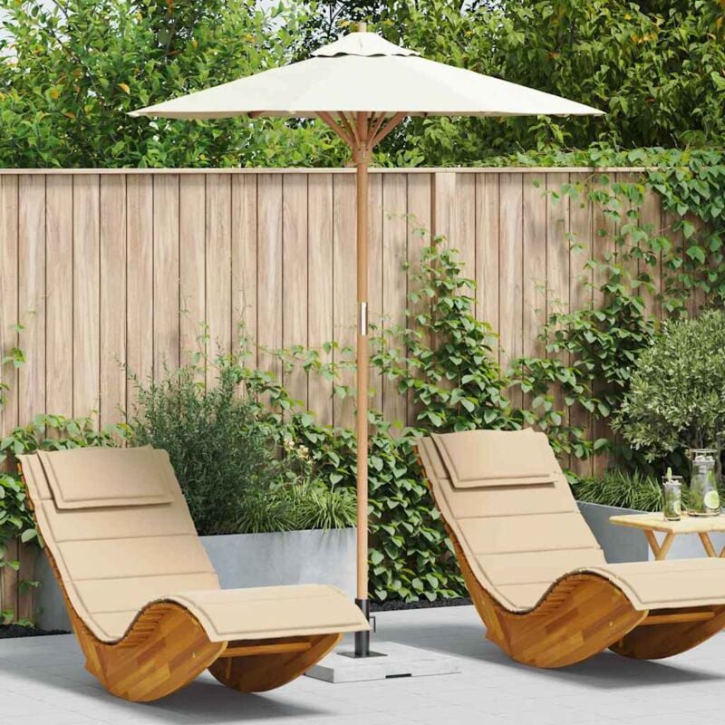 foto del prodotto ombrellone da giardino bianco crema 180x230 cm in bamb vidaxl