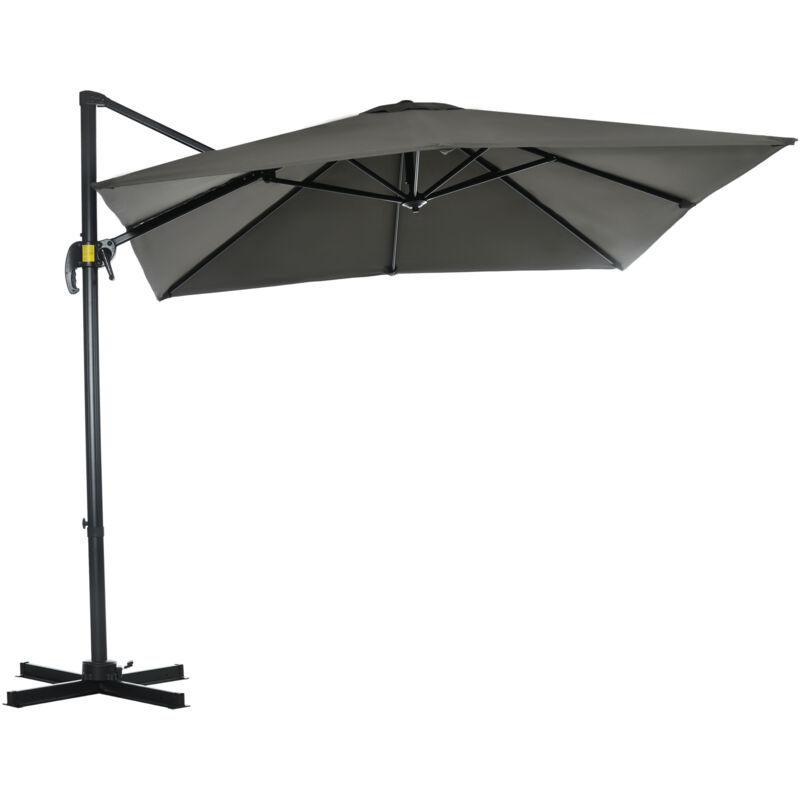 foto del prodotto ombrellone da giardino con angolazione regolabile su 5 livelli outsunny