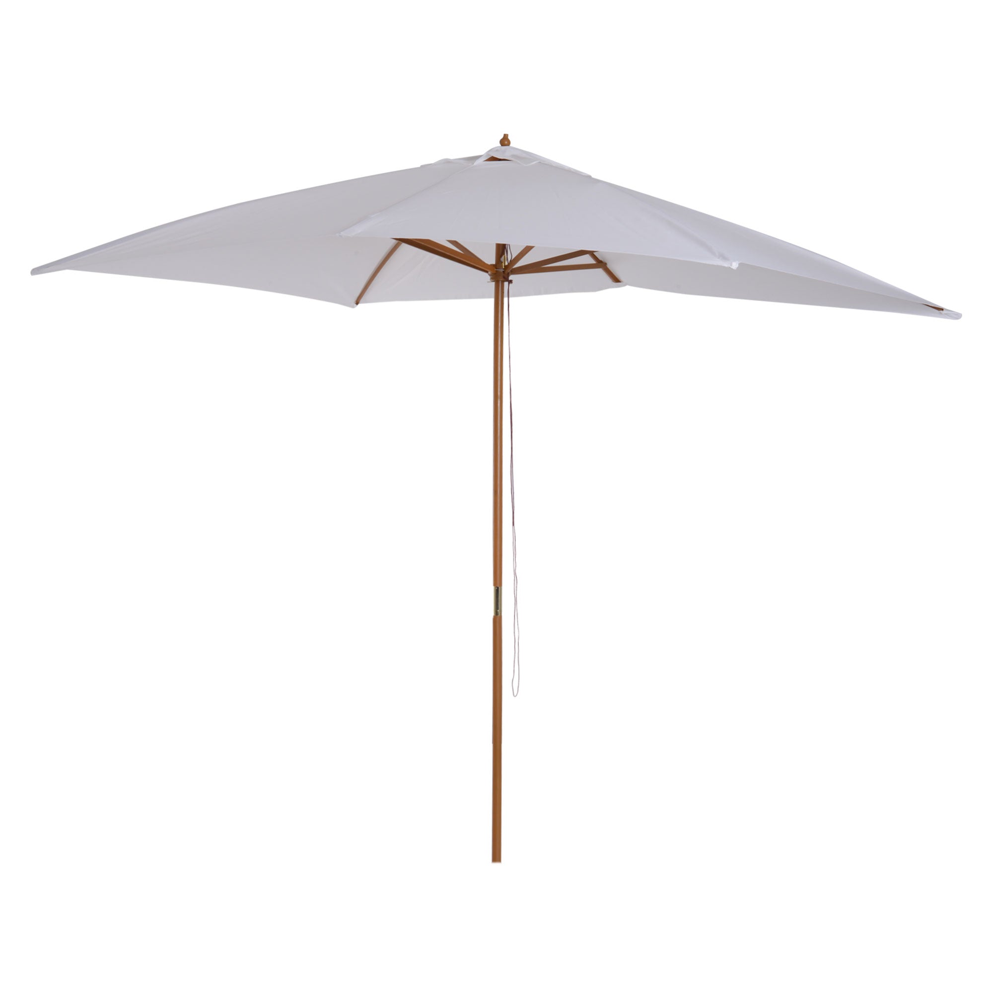 foto del prodotto ombrellone da giardino con copertura rimovibile 2x3m in legno laccato bianco