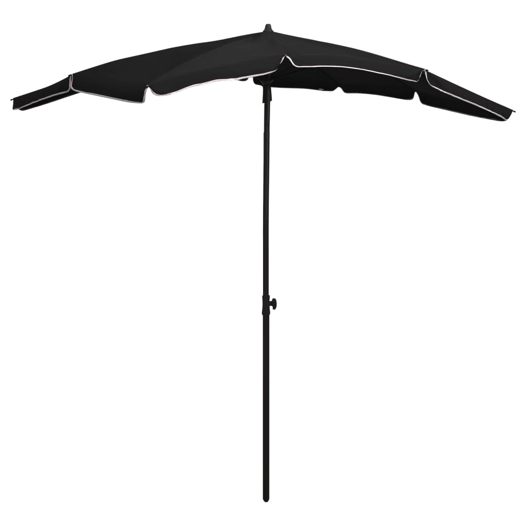 foto del prodotto ombrellone da giardino con palo 200 x 130 cm nero 02 0008318