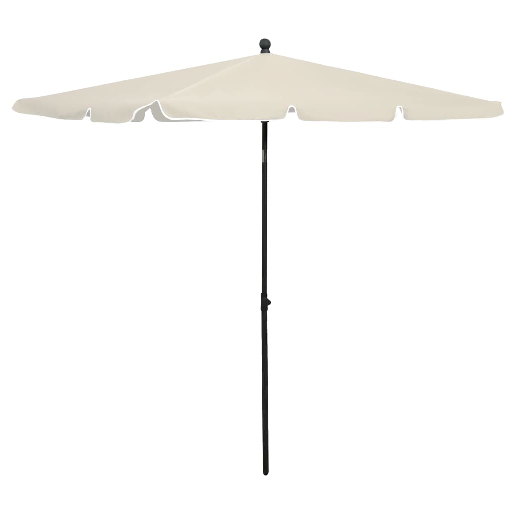 foto del prodotto ombrellone da giardino con palo 210x140 cm sabbia cod mxl 13669