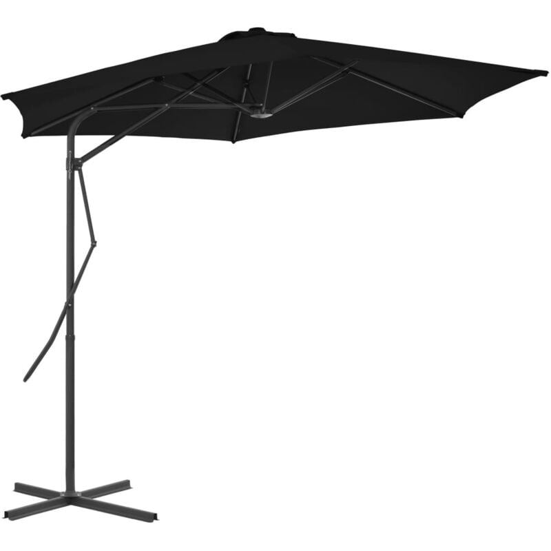 foto del prodotto ombrellone da giardino con palo in acciaio nero 300x230cm vidaxl 716758