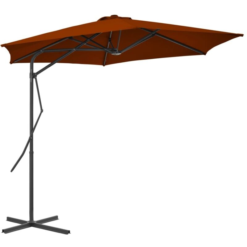 foto del prodotto ombrellone da giardino con palo in acciaio terracotta 300x230cm vidaxl