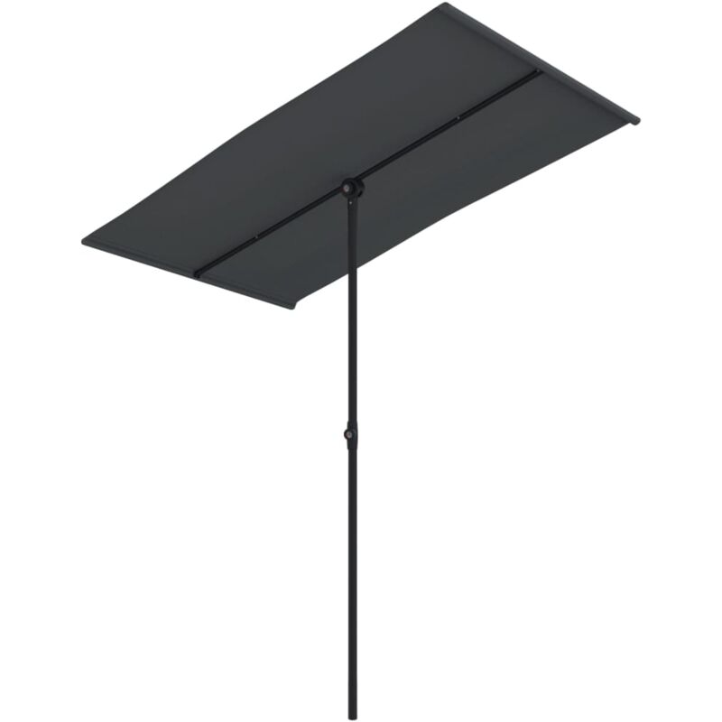 foto del prodotto ombrellone da giardino con palo in alluminio 180x110cm nero vidaxl