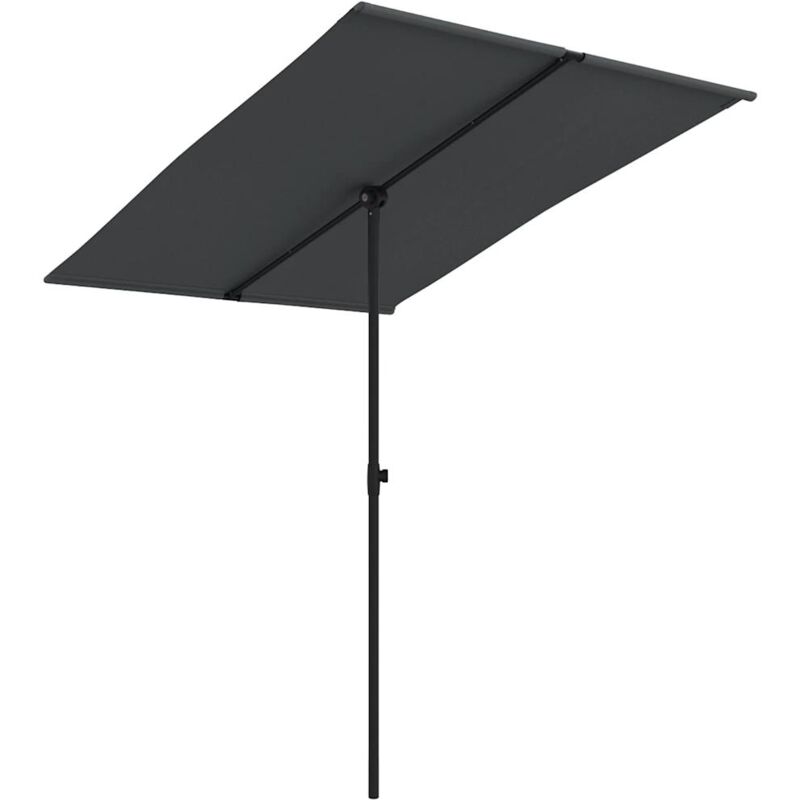 foto del prodotto ombrellone da giardino con palo in alluminio 2x1,5 m nero vidaxl