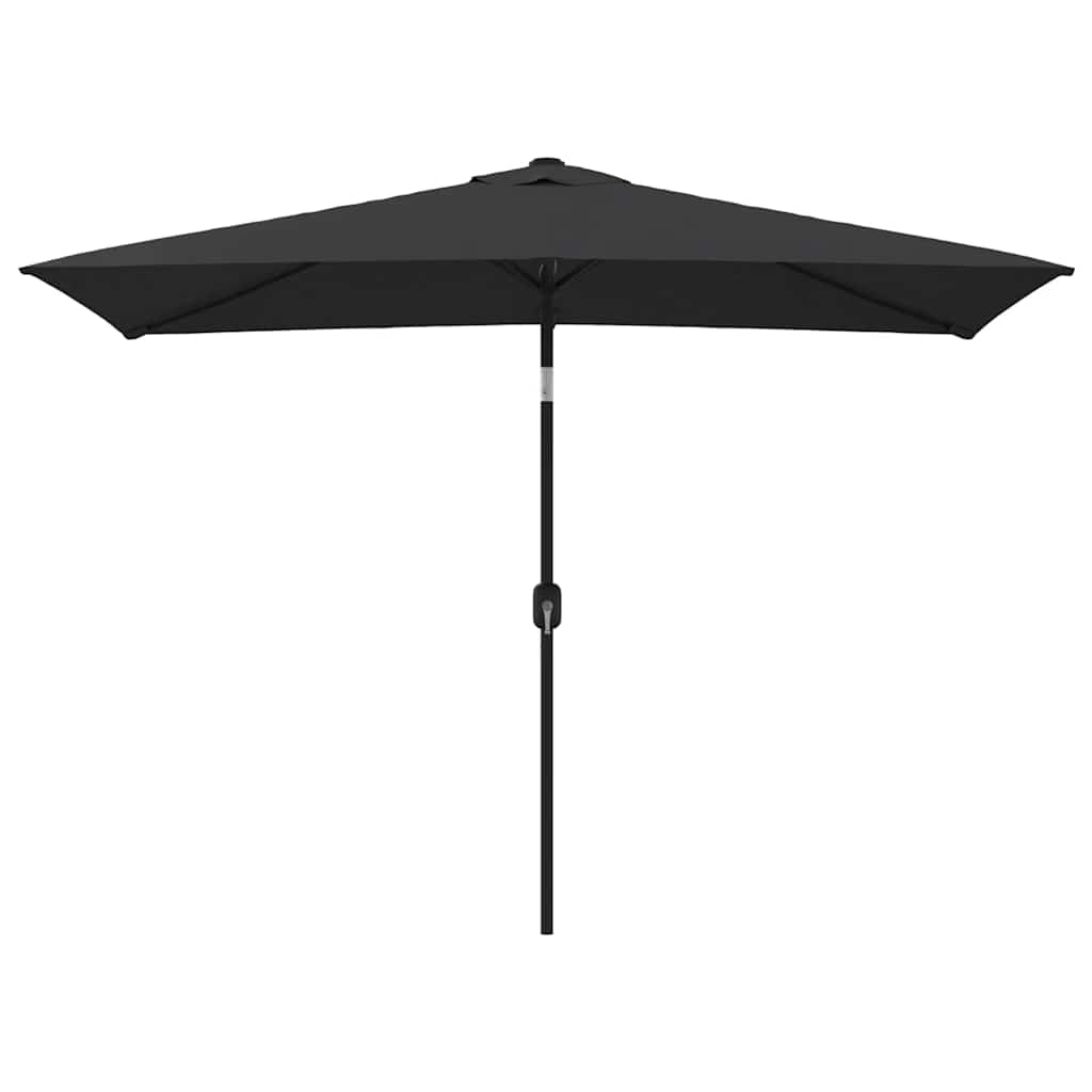 foto del prodotto ombrellone da giardino con palo in metallo 300x200 cm nero cod mxl 20345