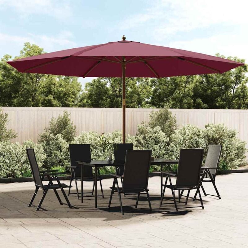 foto del prodotto ombrellone da giardino con palo legno rosso bordeaux 400x273 cm vidaxl