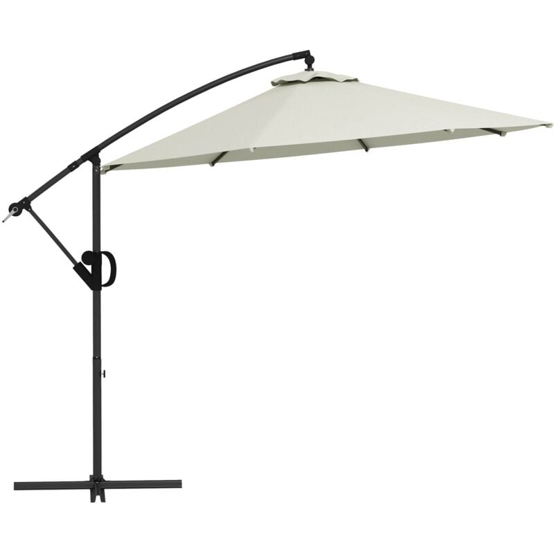 immagine 0 del prodotto ombrellone da giardino decentrato 8 stecche 3x2.6 m in alluminio metallo e poliestere
