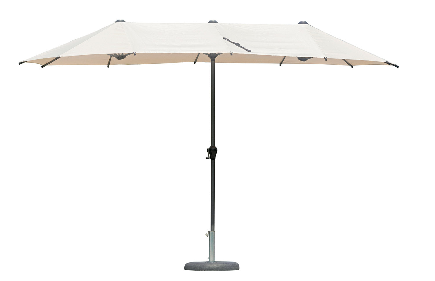foto del prodotto ombrellone da giardino doppio 2x4m palo 38 mm antracite e ecr 