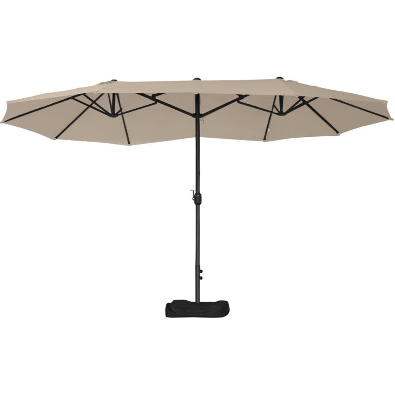 foto del prodotto ombrellone da giardino doppio 460x270cm con base a croce outsunny