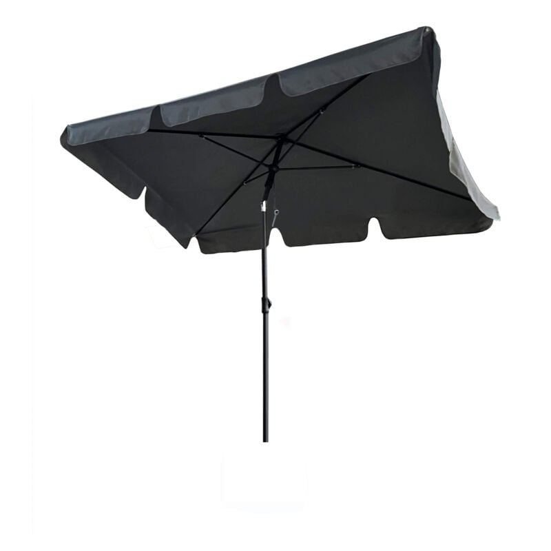 foto del prodotto ombrellone da giardino floks con protezione uv grigio scuro peso 2,8 kg dimensioni 200x123x235 cm
