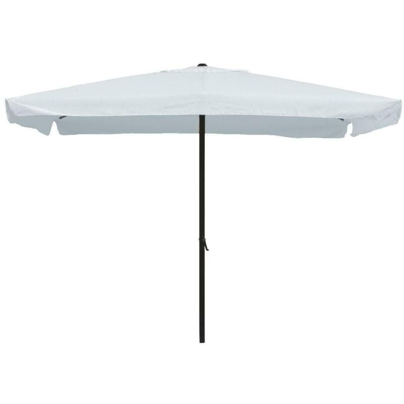 foto del prodotto ombrellone da giardino in acciaio con palo centrale 2 x 3 metri con copertura color bianco arredamento esterni arredamento giardino