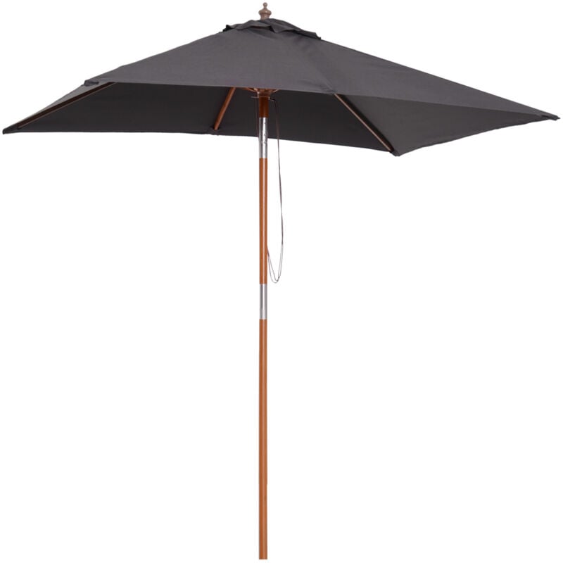 foto del prodotto ombrellone da giardino inclinabile 2x1.5m 6 stecche e palo outsunny
