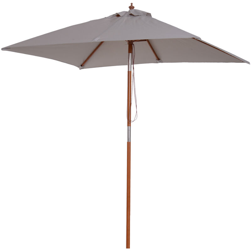 foto del prodotto ombrellone da giardino inclinabile 2x1.5m 6 stecche outsunny