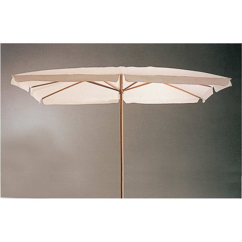 foto del prodotto ombrellone da giardino mt 3x2 2x3 stecche 6 pz palo centrale da 48 mm bianco