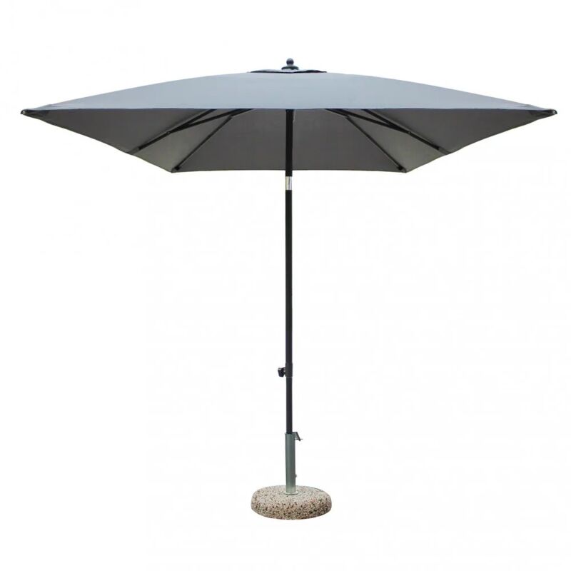 foto del prodotto ombrellone da giardino nero grigio rettangolare 2x3 mt palo centrale