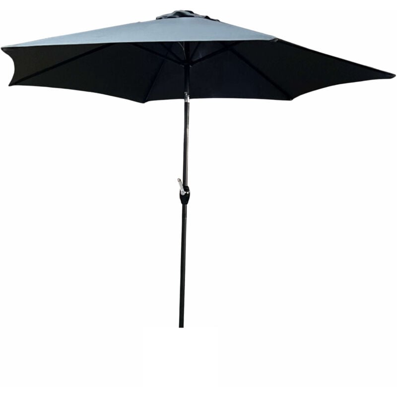 foto del prodotto ombrellone da giardino orient con regolazione dell inclinazione grigio scuro peso 4,5 kg dimensioni 270x270x235 cm