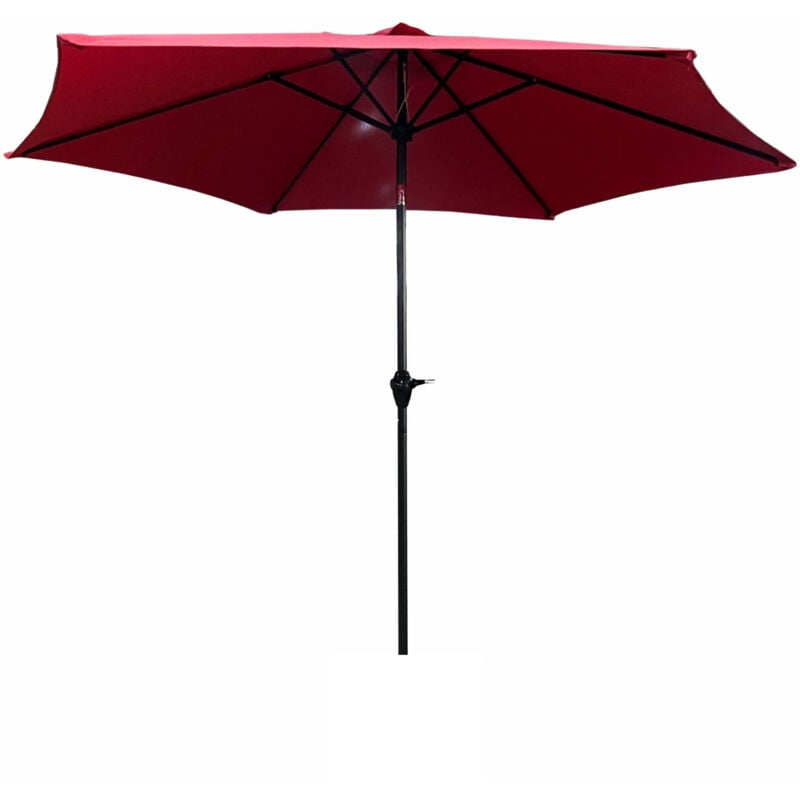 foto del prodotto ombrellone da giardino orient con regolazione dell inclinazione rosso peso 4,5 kg dimensioni 270x270x235 cm