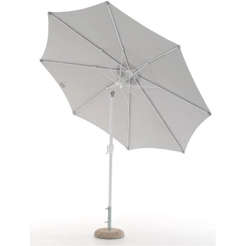 foto del prodotto ombrellone da giardino palm beach con struttura in alluminio e telo grigio 3x2,30 metri