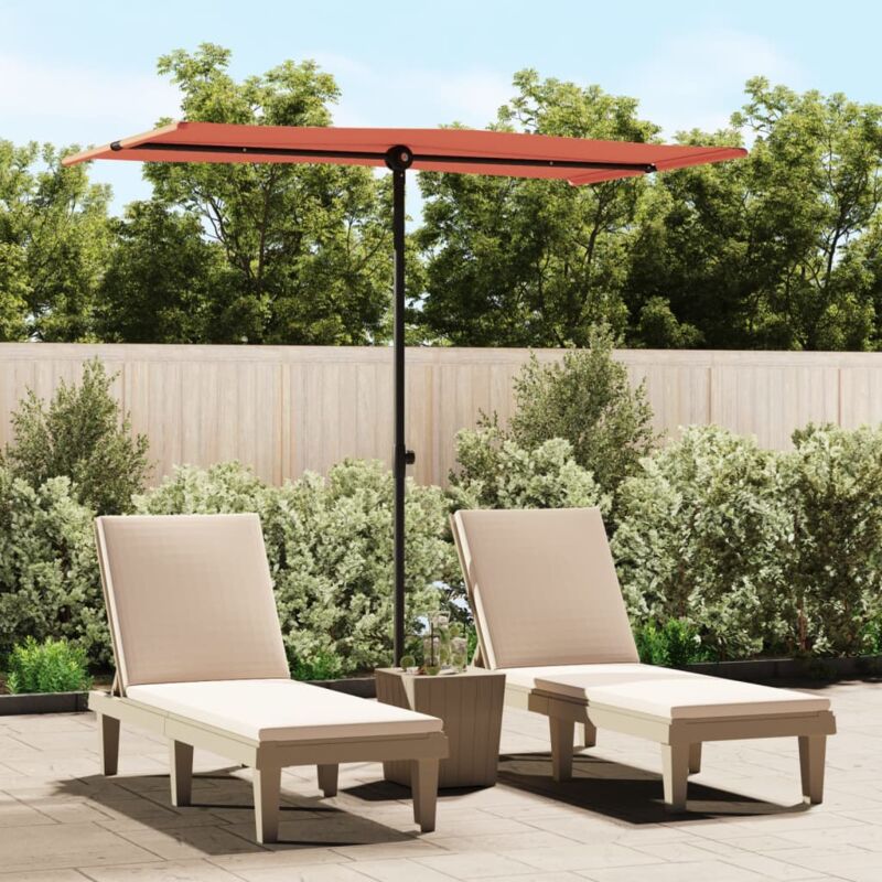 foto del prodotto ombrellone da giardino palo in alluminio 180x110cm terracotta vidaxl