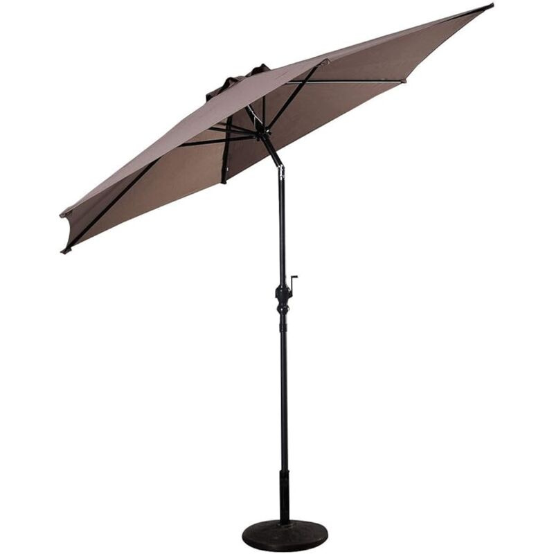 foto del prodotto ombrellone da giardino parasole da esterno ombrello da spaggia 270 cm, marrone costway