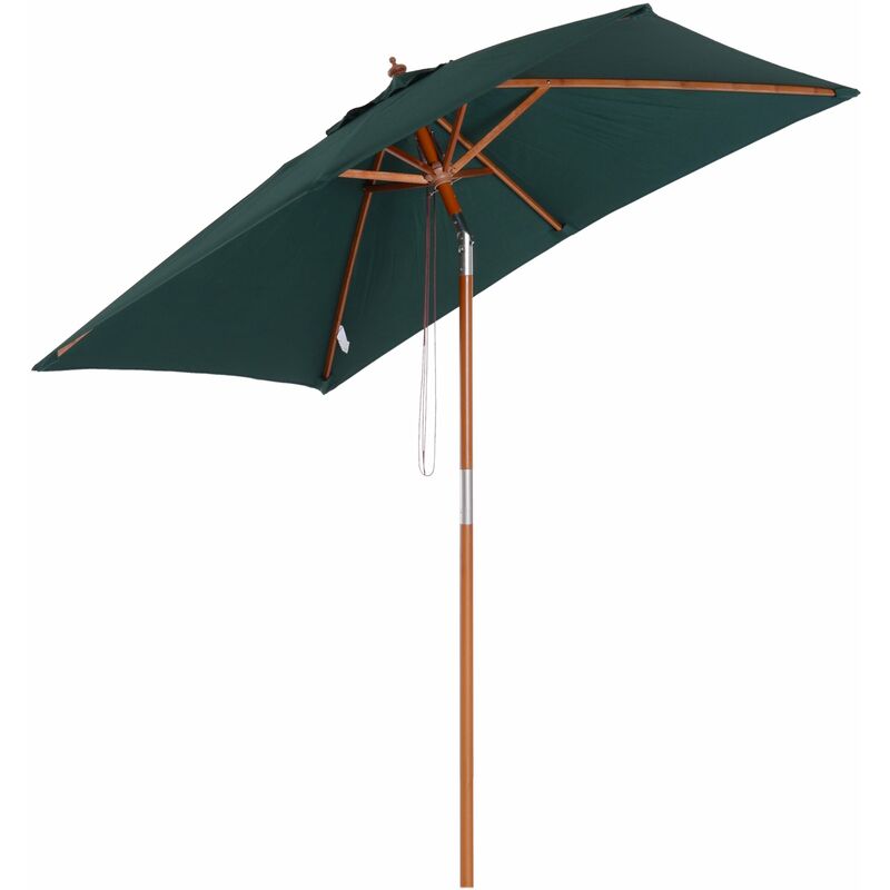 foto del prodotto ombrellone da giardino rettangolare 2x1,5m mauritz verde