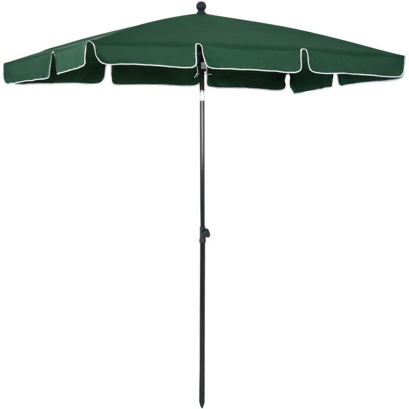 foto del prodotto ombrellone da giardino rettangolare con inclinazione regolabile verde outsunny