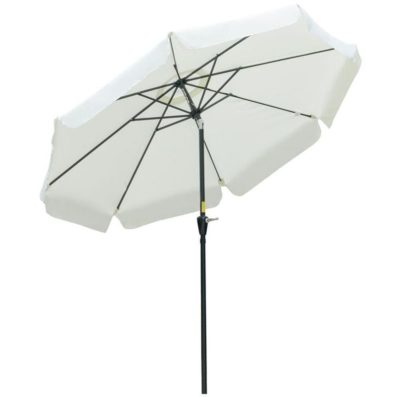 foto del prodotto ombrellone da giardino rotondo 266 x 250 cm beige
