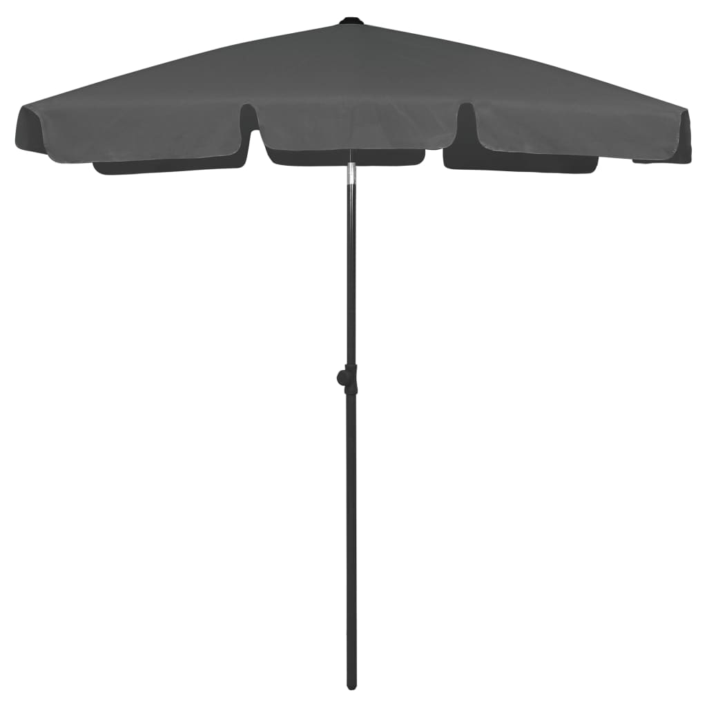 foto del prodotto ombrellone da spiaggia 180 x 120 cm antracite 02 0008372